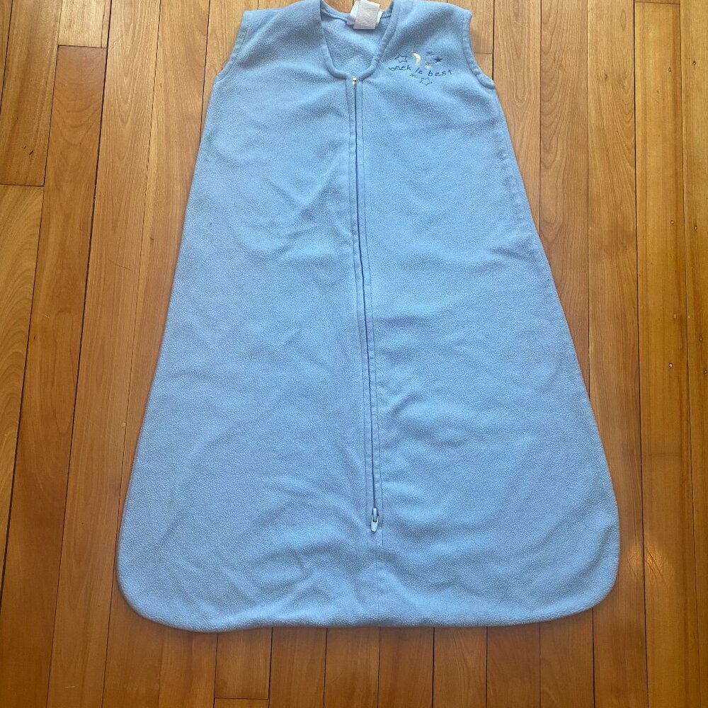 Halo Blue Fleece Sleep Sack Size Medium (6-12months, 16-24lbs) G9